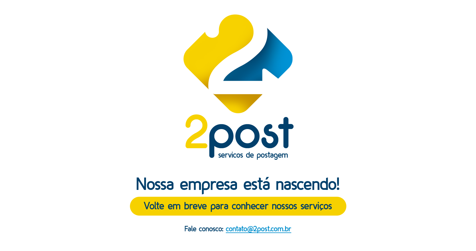2Post - Serviços de Postagem - Site em construção - Volte em breve e conheça nossos serviços.